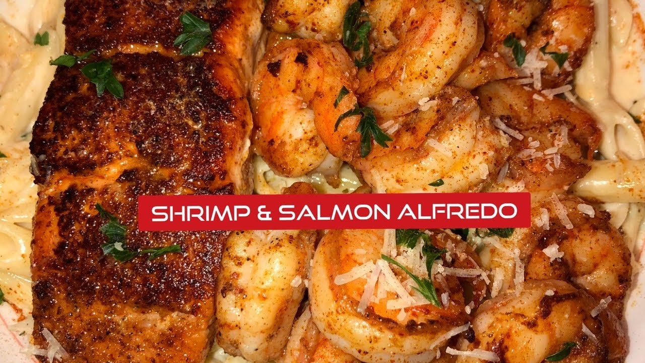 Spicy Cajun Salmon and Shrimp Alfredo Recipe